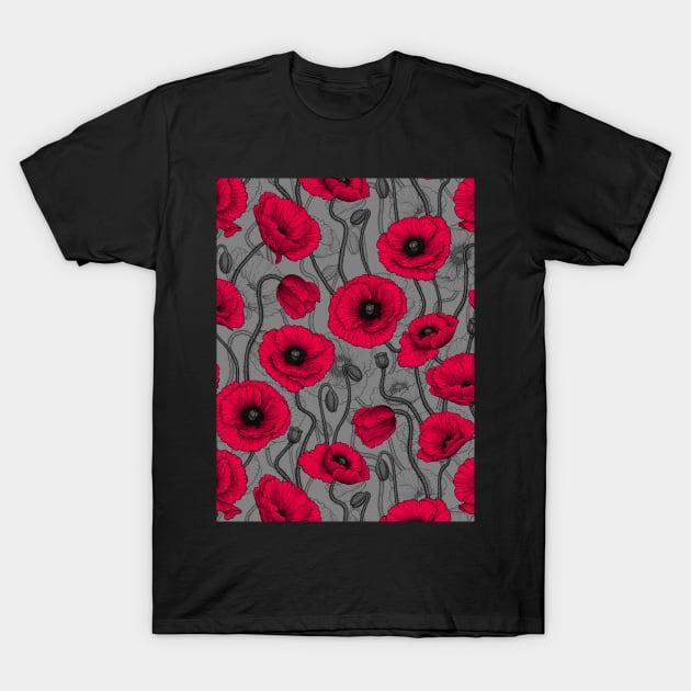 Red Poppies T-Shirt by katerinamk